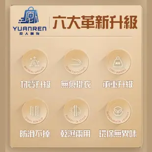 【YUANREN 原人購物】北歐風加粗無痕防滑不鏽鋼衣架(掛衣架 晾衣架 防滑衣架兒童衣架 成人衣架)