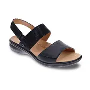 Revere Como Adjustable Sandal - Black Lizard