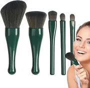 Travel Makeup Brush Set - Makeup Burns with Portable Makeup Brush Pocket | Professional Retractable Cosmetic Tool Applicator for Concealer B
