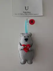 Handmade! Polar Bear - 2 Choices: New, Felt Ornament (U)