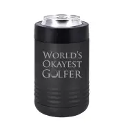 Can Bottle Cooler Insulated Drink Holder World's Okayest Golfer Golf