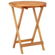 Folding Garden Table �60x75 cm Solid Eucalyptus Wood vidaXL