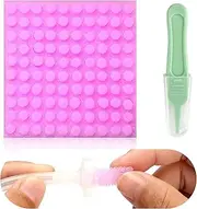 Qunlions life Replacement for Nosefrida Nasal Aspirator Filters, 100-Pack of Premium Nasal Aspirator Hygiene Sponges, with Nose Cleaning Tweezers (Red,100 Count)