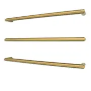 Radiant Brushed Gold 800mm Round Single Bar Heated Towel Rail (Left or Right Wiring) GLD-SBRTR-800