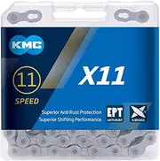 KMC X11 EPT 11 Speed Chain, Dark Silver, 118 Link