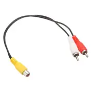 RCA Y Cable, RCA Splitter 1 Female 2 Male Audio Cable Y Adapter