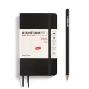 Weekly Planner 2025, Softcover (Black) - A6
