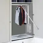 Lift Pull Down Clothes Hanger Rail Rod Rack Adjustable Soft Return AU