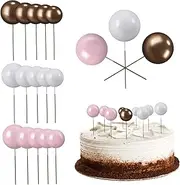 NAMOARLY 50pcs Colorful Cake Decorations Balls Balloon Cupcake Toppers for Birthday Party Creative Decor for Cakes and Desserts Reliable and Fun