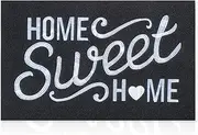 Door Mats Outdoor with Non Slip Rubber Backing Durable Outdoor Doormat Easy to Clean Welcome Front Door Mat for Indoor,Entry,High Traffic Areas Black