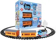 [Lionel] Mattel Thomas & Friends Battery O Gauge Toy Train Set with Remote, Locomotive, Train Cars, & Track with Authentic Train Sounds, Lights, & Water Vapor Smoke Effects for Kids 4+