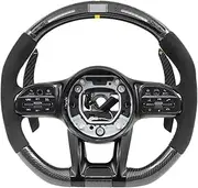 LED Carbon Car Steering Wheel Assembly Compatible With Mercedes-Benz AMG W204 W205 W167 W177 W197 W206 W213 W217 W221 W222 W223 W463 W464(With button style)