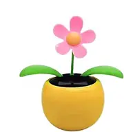 Zankie Solar Powered Dancing Flower - Dancing Flowers Solar Powered Car Dashboard Toy,Solar Powered Car Dashboard Decor, Shaking Head Car Ornaments for Dashboard