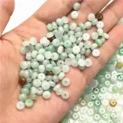 100pcs Natural Grade A Light Green Jade (Jadeite) Abacus Beads 5mm DIY Bead