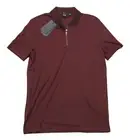 Hugo Boss Black Label Red Burgundy Paras Regular Fit Short Sleeve Polo Shirt