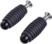 Universal 6mm Foot Peg Gear Shift Brake Lever Toe Pegs Pedals M6 Compatible with Kawasaki Ninja 250 300 Ninja400 Z750 Z800 Z900 Z650(Black)