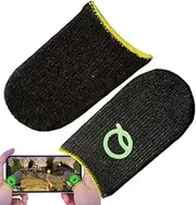 Thumb Sleeves For Mobile Game, Finger Sleeve Accessories, Game Finger Sleeve, Anti-Sweat Finger Sleeves, Enhanced Smooth Touch Sensitivity, Yellow Edge/blue Border For Long Hours Without Discomfort