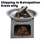 Portable IXL Murray Outdo Fire pit Open Patio Heater Garden Plant Bowl Steel