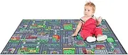 Children's Crawling Mat, Traffic Map Crawling Play Carpet, Multi-Functional Activity Playmat for Nursery Room, Playroom, Living Room, Bedroom