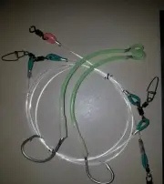 DEEP SEA PATERNOSTER 250LB LUMO RIGS MULLOWAY 2 SWAPABLE 13/0 TUNA CIRCLE HOOKS