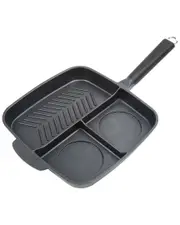 MasterPan Nonstick 11in 3-Section Grill/Griddle Skillet NoSize NoColor