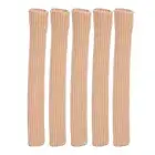 5pcs Finger Toe Tube Toe Sleeve Separator Pedicure Corn PU Gel Elastic Fabric