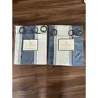 New Pottery Barn Cadiz Stripe Drapes 44x84 Set of 2 Blue and White Ring Top