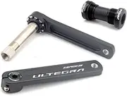 Bicycle Crankset, 1 Pair Bike Crank Arm 170mm 172.5mm 175mm Bicycle Aluminum Alloy Single Chainring Hollow Integrated Crank Arm with Bottom Bracket for Road Bike