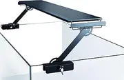 Adjustable Aquarium Light Riser/Stand for Lidless Tanks 0-6.5" Height, Up to 4.9" Width Rust-Proof Metal Bracket with 12kg Capacity, No Lid Required Open Top Fish Tank Mount for LED Lighting Systems