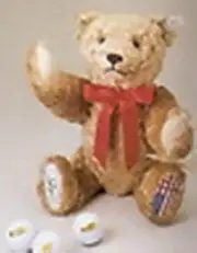 STEIFF "JACK NICKLAUS BEAR-GOLDEN BEAR" EAN 665943 COMES WITH 3 GOLF BALLS