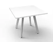 RAPIDLINE ETERNITY SQUARE MEETING TABLE W900 x D900 x H730mm White Top White Frame