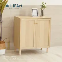 在飛比找PChome24h購物優惠-【LiFArt】日系輕奢雙門多功能收納櫃(玄關櫃/儲物櫃/餐