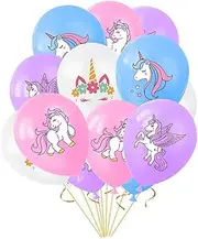 40Pcs/Pack Unicorn Latex Balloons Unicorn Birthday Party Decorations Purple Pink Blue Balloons Supplies for Girls Birthday Party Unicorn Theme Decor (Unicorn)