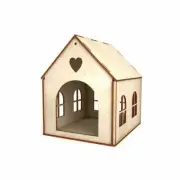 Mini Wooden Doll House Railway Cottage 16x22x25 cm Great Kids Gift Home Decro