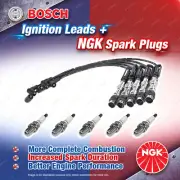 5 x NGK Spark Plugs + Bosch Ignition Leads Kit for Volkswagen Bora TYPE 4 1J (for: Volkswagen)