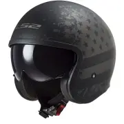 OF599 Spitfire II Matt Black Flag Jet Helmet