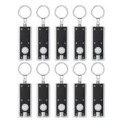 LED Keychain Flashlight Flat Torch for Outdoor Camping Hiking A 10PCS I1O49223