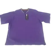 Mizuno Mens Performance 1/4 Zip Short Sleeve Batting Jacket Size Medium - Purple