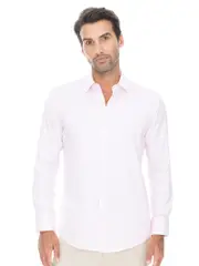 Business Shirt White Self Stripe