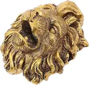 Outdoor Garden Water Spray Head Lion Head Resin Fountain Nozzle Easy Install for Home Decor