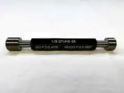 NEW 1/2 27 UNS 2B THREAD PLUG GAGE .5 GO NO GO P.D.'S = .4759 & .4807 NS-2B