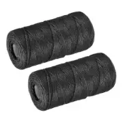 2pcs 328 Feet Garden Twine, 2mm Craft Jute Twine String Jute for Crafts, Black