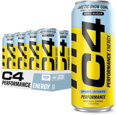 Cellucor C4 Carbonated Zero Sugar Energy Pre Workout Drink + Beta Alanine, (N...