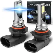 GlideSpark H11 LED Fog Light Bulbs - 6000K Cool White Light, CSP LED Chips Fog Lamps, IP67 Waterproof, Replacement for Cars, Pack of 2