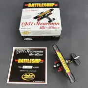 2000 Limited Edition 1931 Stearman Bi-Plane Battleship Ornament Collectible COA