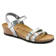 Papillio by Birkenstock Birko Flor LANA Metallic Silver BNIB 1013062