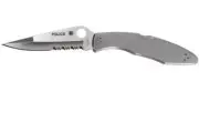 Spyderco Police Folding Utility Knife - Partly Serrated - VG-10 Stainless Steel