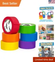 Multi-Color Craft Tape Set - 6 Rolls of 10 Yards for Color-Coding & Labeling