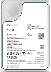 Seagate Exos X18 Enterprise 16TB HDD CMR 3.5" Hyperscale SATA 6GB/s 7200RPM 512e 4Kn Fast Format Low Latency with Improved Caching Model No: ST16000NM000J (Refurbished)
