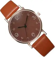 [Beaupretty] Fashionable Lady Wrist Watch with Leather Strap Elegant Quartz Movement for Students and Casual Wear Stylish present for Women